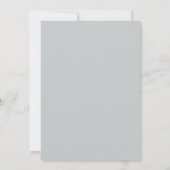 Silber-Veilchen-Blüten-Hochzeit Einladung (Rückseite)