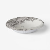 Silber Verziert Modern Pappteller (Gewinkelt)