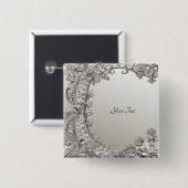 Silber Verzierte Moderne Taste Button (Vorne & Hinten)