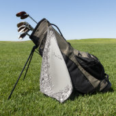 Silber Verziertes modernes Golfhandtuch (Gras)