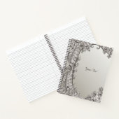 Silber Verziertes modernes Notebook Notizblock (Innenseite)