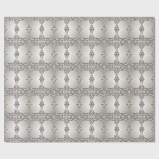 Silber Verziertes, modernes Schleifpapier Geschenkpapier (Flach)