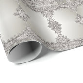 Silber Verziertes, modernes Schleifpapier Geschenkpapier (Rolleneckpunkt)