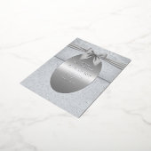 Silber Vintag mit Bow Wedding Einladung (Gedreht)