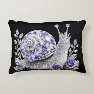 Silber-Violetter Kristallschnecke Dekokissen