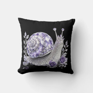 Silber-Violetter Kristallschnecke Kissen