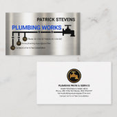 Silber-Wasserleitung Visitenkarte (Vorne/Hinten)