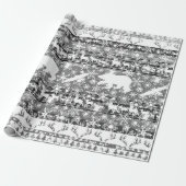 Silber Weihnachten und Schnee Wrapping Papier Geschenkpapier (Ungerollt)