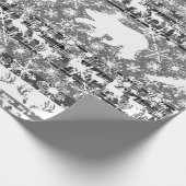 Silber Weihnachten und Schnee Wrapping Papier Geschenkpapier (Ecke)