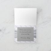 Silber, Weiß-Sterne u. Schneeflocken, die Wedding Dankeskarte (Innenseite)