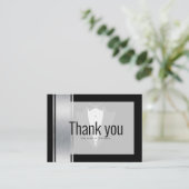 Silber, Weiß und Schwarz Streifen tuxedo bachelor  Platzkarte (Stehend Vorderseite)