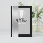 Silber, weiß und schwarz Streifen tuxedo danke Kar (Stehend Vorderseite)