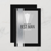 Silber, weiß und schwarz Streifen tuxedo danke Kar (Vorne/Hinten)