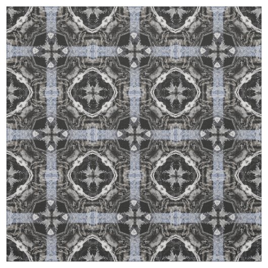 Silber-, Weiß- und Schwarz-Ziermuster Stoff (Muster)