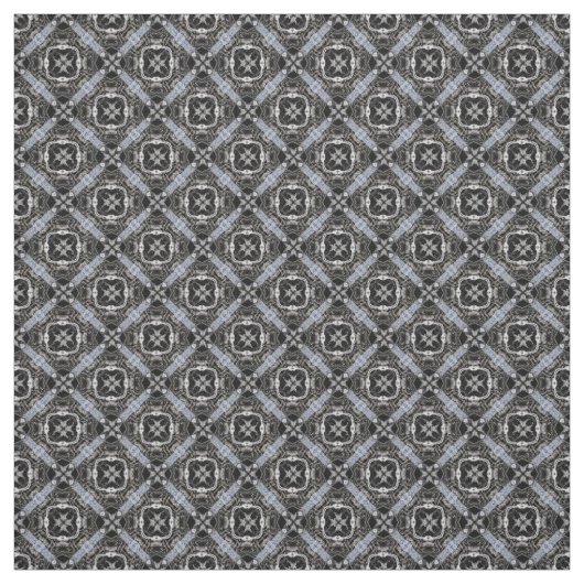 Silber-, Weiß- und Schwarz-Ziermuster Stoff (Muster)