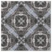 Silber-, Weiß- und Schwarz-Ziermuster Stoff (Nahaufnahme)