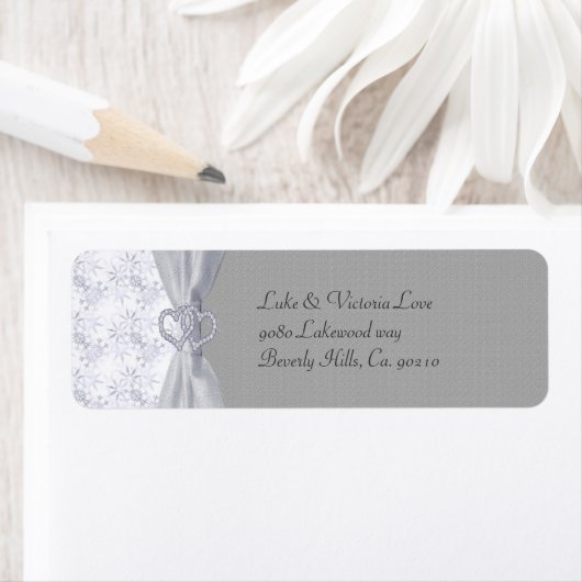 Silber, Weiße Sterne und Schneeflocken Hochzeit (Insitu)