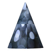 Silber, weißer Buche Nachthintergrund. Partyhütchen (Rückseite)