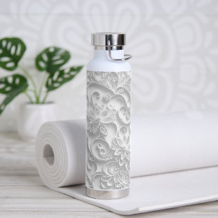 Silber White Paper Quilling Muster Trinkflasche