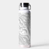 Silber White Paper Quilling Muster Trinkflasche (Rückseite)