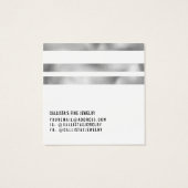 Silber-White Stripes-Logo-Netzwerkkarte (Rückseite)