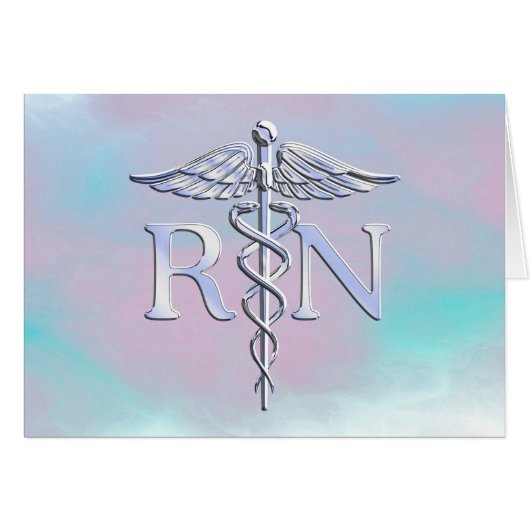 Silber wie RN Caduceus Medical Mother Pearl (Vorderseite (Horizontal))