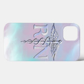 Silber wie RN Caduceus Medical Mother Pearl Case-Mate iPhone Hülle (Rückseite (Horizontal))