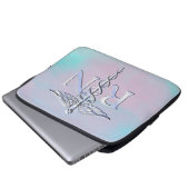 Silber wie RN Caduceus Medical Mother Pearl Laptopschutzhülle (Vorne Knopf)