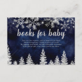 Silber-Winterpinienbücher für Baby Begleitkarte (Vorderseite)
