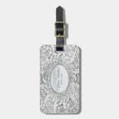 Silber-Zierschmuck-Gepäckmarke Gepäckanhänger (Vorderseite vertikal)