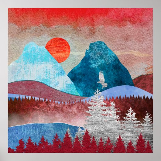 Silberadler-Landschaft Poster (Vorne)