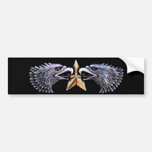 Silberadler mit goldenem Stern Aufkleber Autoaufkleber