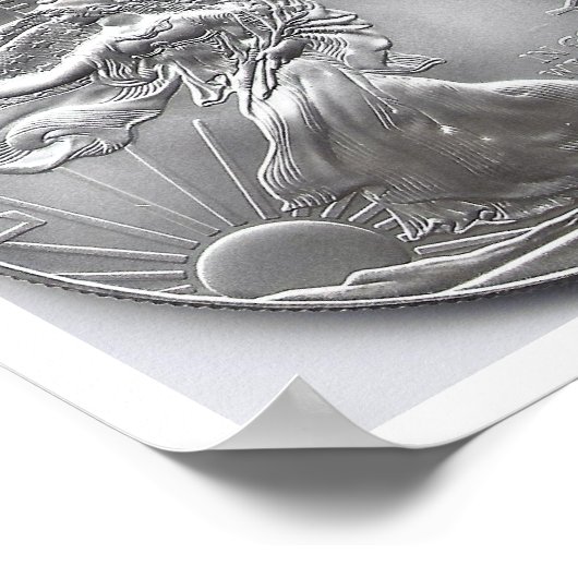 Silberadlermünze Poster (Ecke)