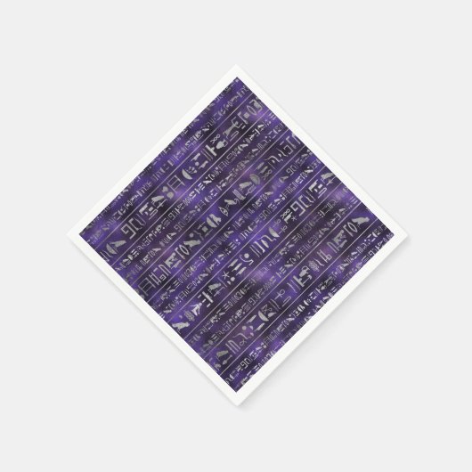 Silberägyptisches Hieroglyphemuster Serviette (Ecke)