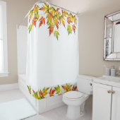 Silberapfel auf einem Duschvorhang (Beispiel)