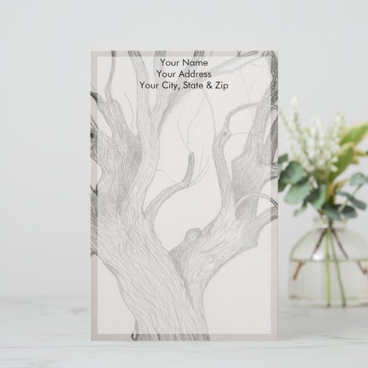 Silberapfel Briefpapier (Stehend Vorderseite)