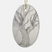 Silberapfel Keramik Ornament (Links)