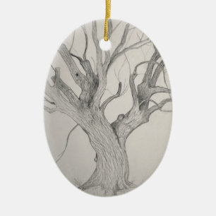 Silberapfel Keramik Ornament