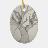 Silberapfel Keramik Ornament (Hinten)