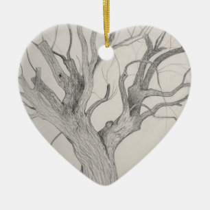 Silberapfel Keramikornament
