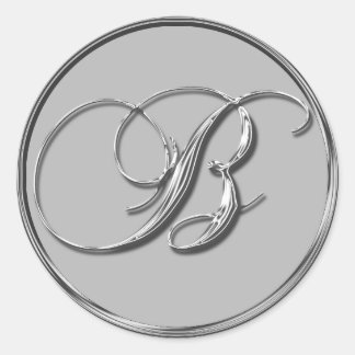 Silberaufkleber für formales Hochzeitstich für Mon Runder Aufkleber