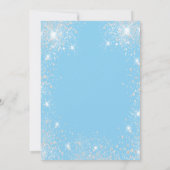 Silberbabyblauer Glitzer aus Quinceanera Einladung (Rückseite)