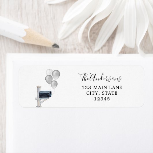 Silberballons in der Mailbox (Insitu)