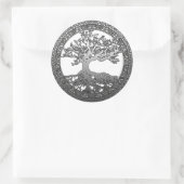 Silberbaum Runder Aufkleber (Tasche)