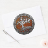 Silberbaum Runder Aufkleber (Umschlag)