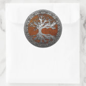 Silberbaum Runder Aufkleber (Tasche)