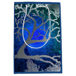 Silberbaumgeschenktaschen aus Weihnachten Mittlere Geschenktüte