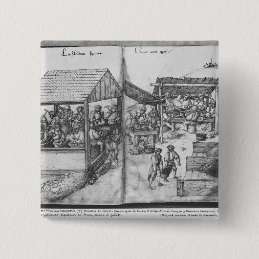 Silberbergwerk von La Croix-Zusatz-Bergwerken, Button (Vorderseite)