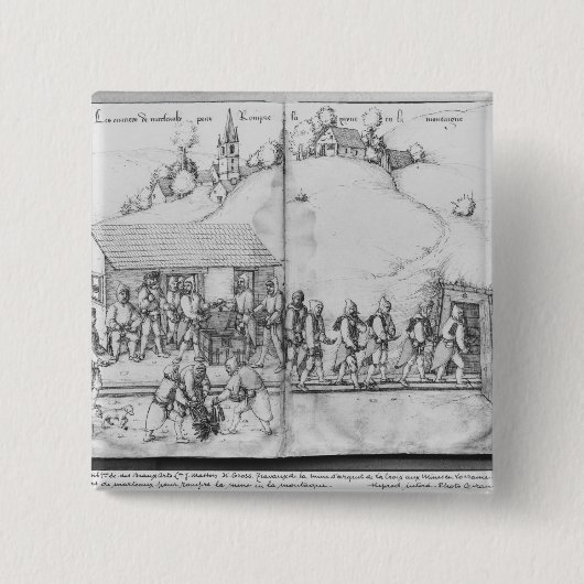Silberbergwerk von La Croix-Zusatz-Bergwerken, Button (Vorderseite)
