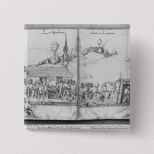 Silberbergwerk von La Croix-Zusatz-Bergwerken, Button (Vorderseite)